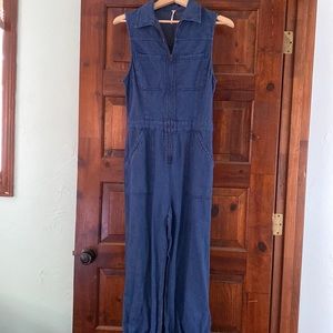 Free People Denim Jumpsuit